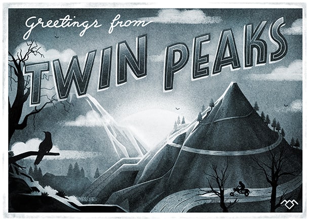 Twin Peaks Tribute by Muti: Postcard