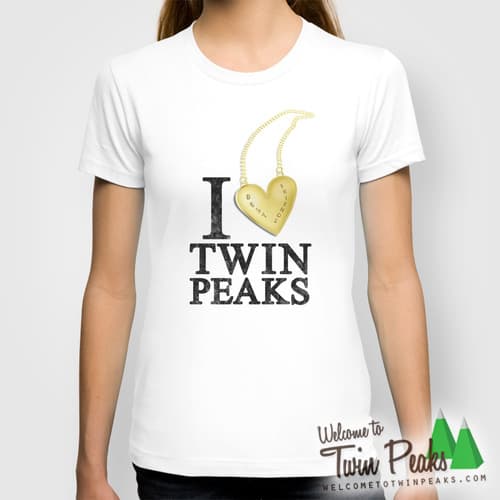 I Love Twin Peaks (Gold Heart Necklace)