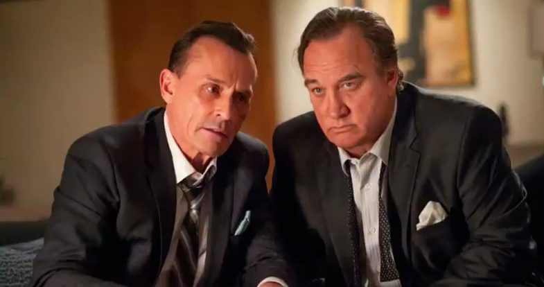 Robert Knepper and Jim Belushi as their Twin Peaks characters