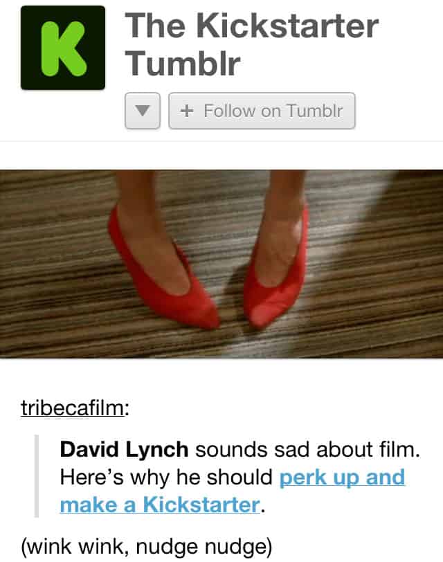 Kickstarter David Lynch movie