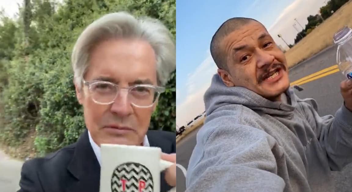 Kyle Maclachlan's Twin Peaks take on the Fleetwood Mac Dreams skateboarding meme