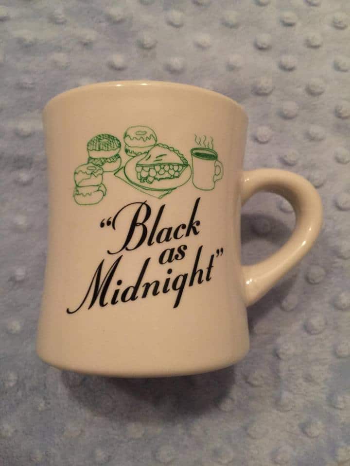 "Black as midnight" coffee mug, Kyle MacLachlan's wrap gift