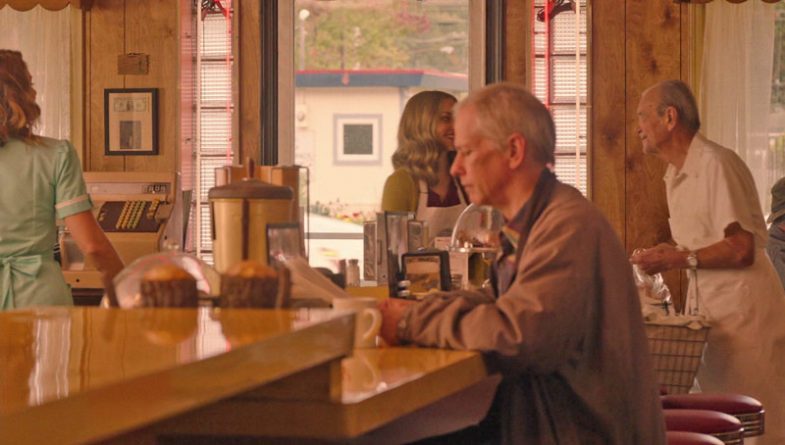 Marvin Rosand (Toad) and Amanda Seyfried (Becky) at the Double R Diner