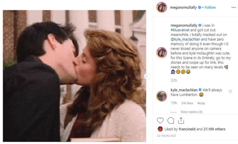 Megan Mullally kisses Kyle MacLachlan in deleted scene from Blue Velvet