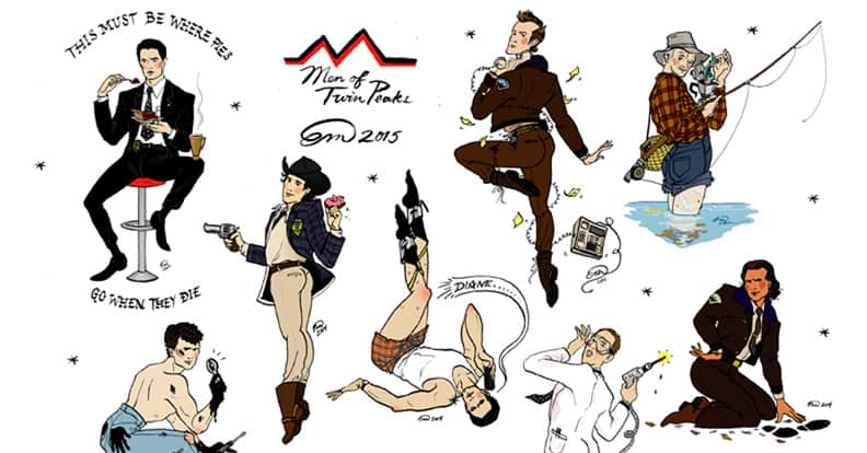 Men of Twin Peaks pin-ups