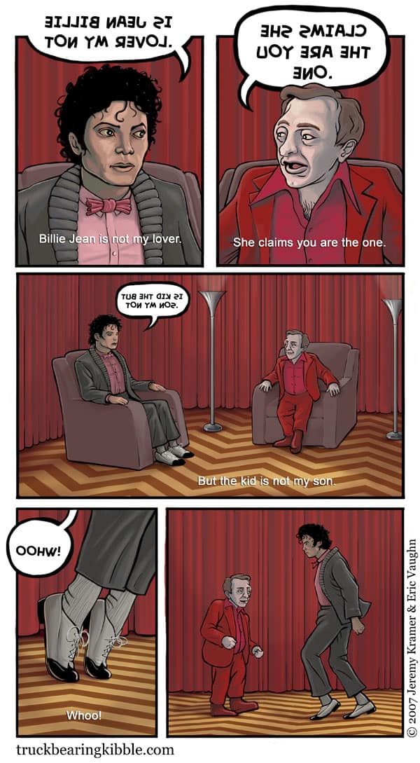 Michael Jackson in the Twin Peaks Red Room