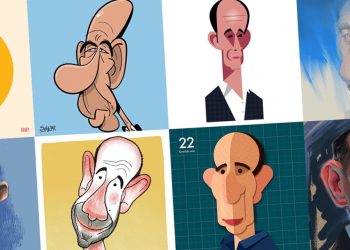 Miguel Ferrer Albert Rosenfield Caricatures