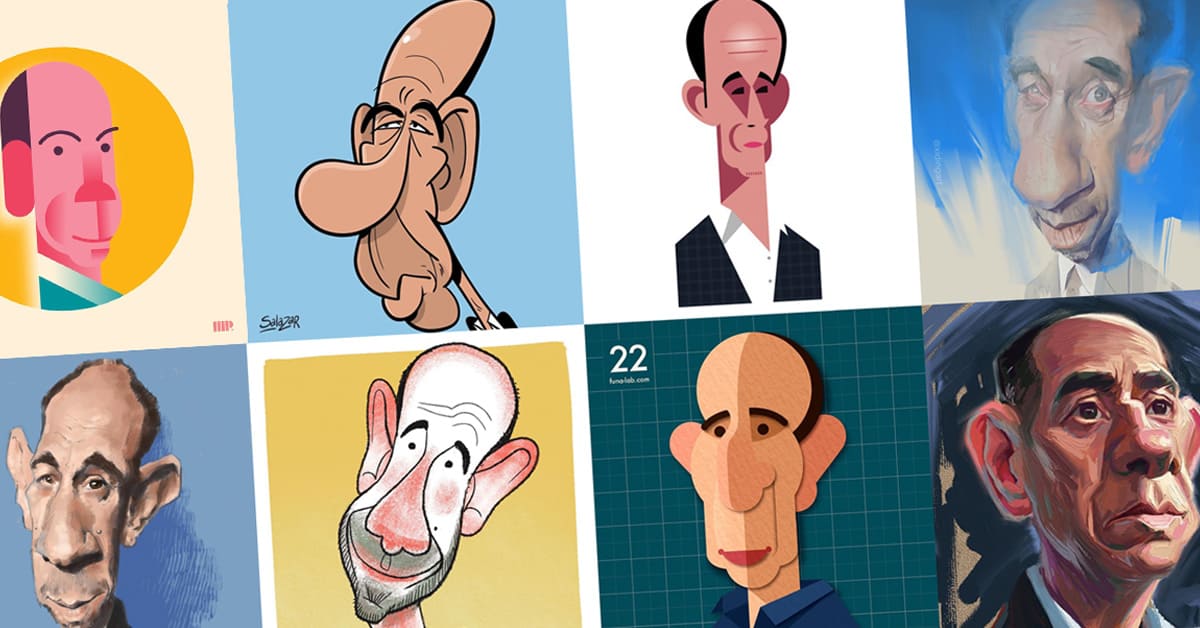 Miguel Ferrer Albert Rosenfield Caricatures