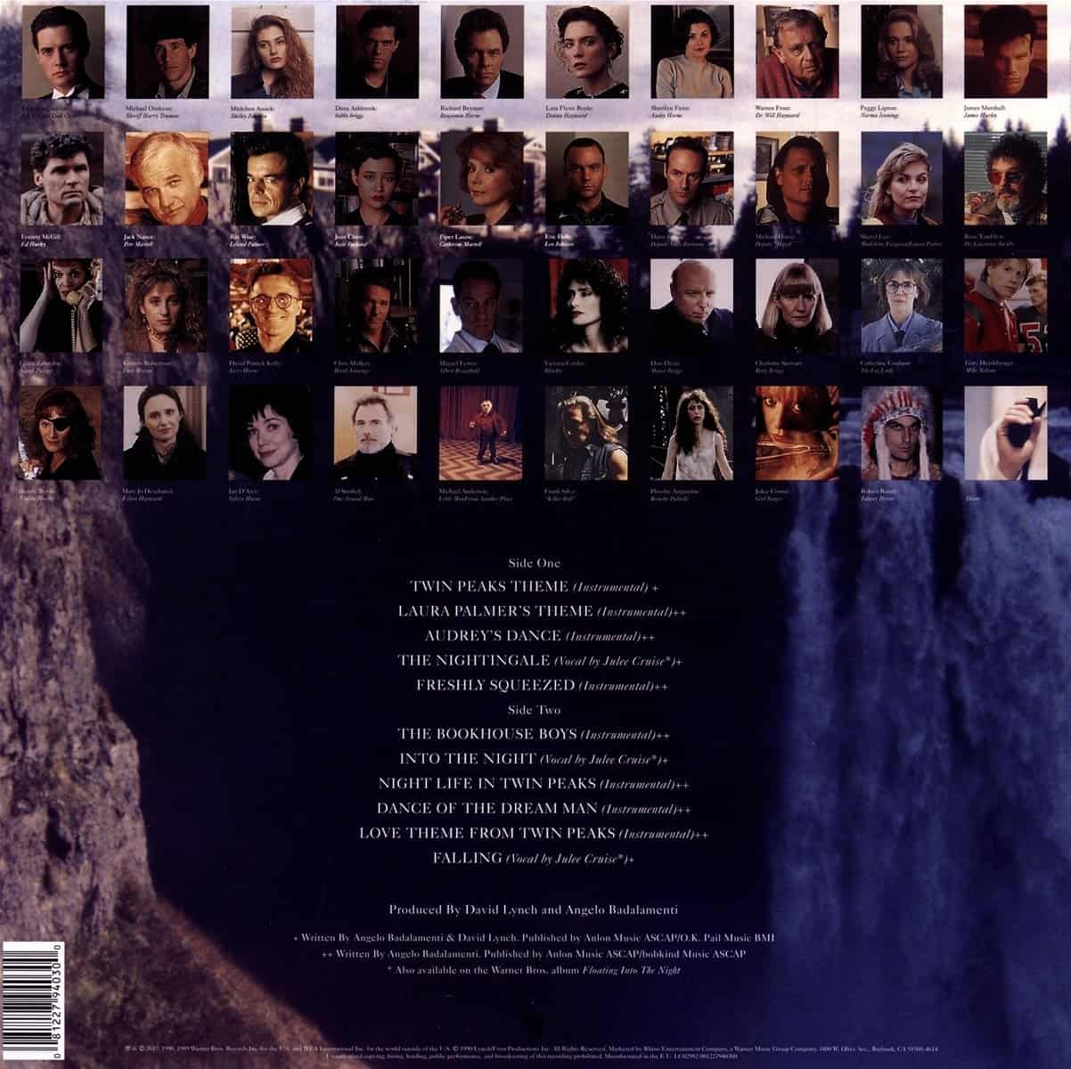 Music From Twin Peaks Vinyl Back Cover