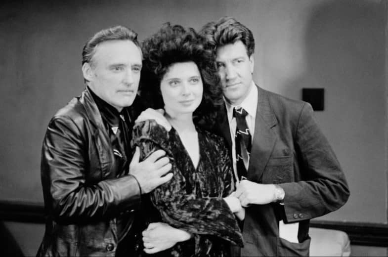 Dennis Hopper, Isabella Rossellini and David Lynch