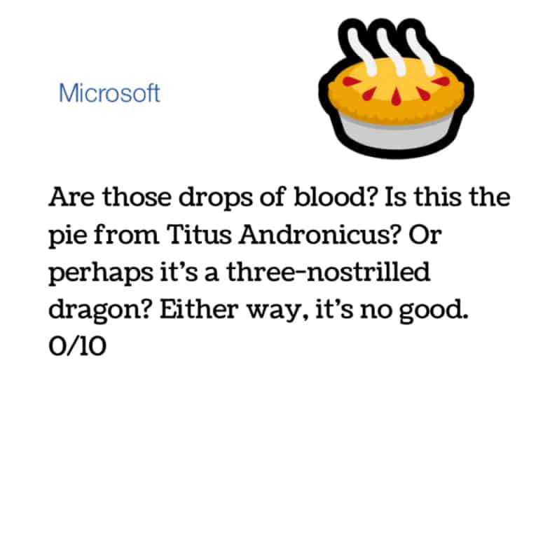 Pie Emoji Review Microsoft