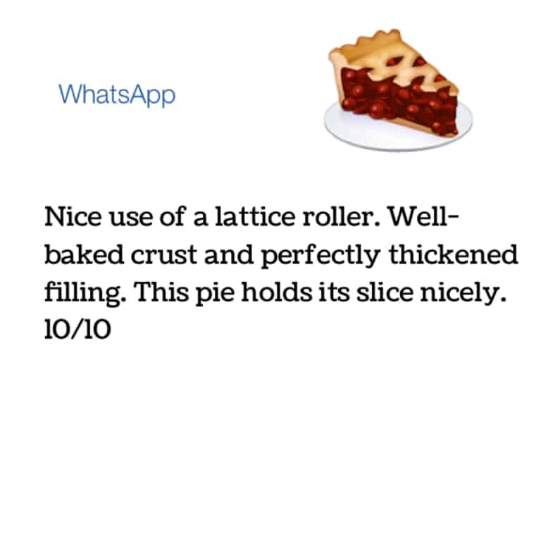 Pie Emoji Review Whatsapp
