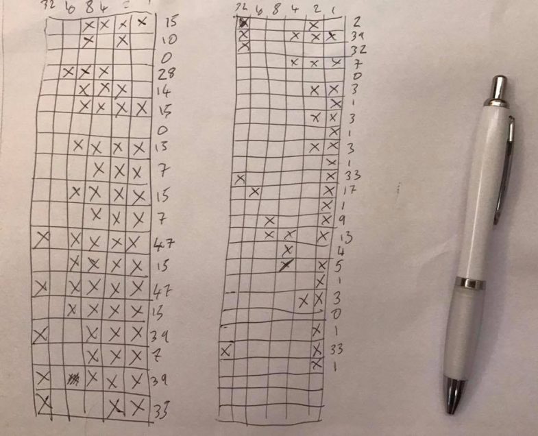 Plane window code pattern by Nick Sharratt