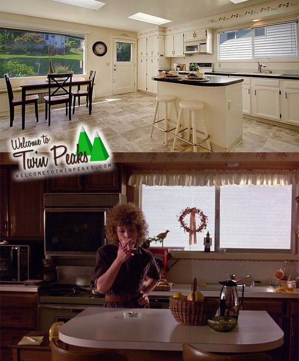 Laura Palmer's house: the kitchen in the pilot