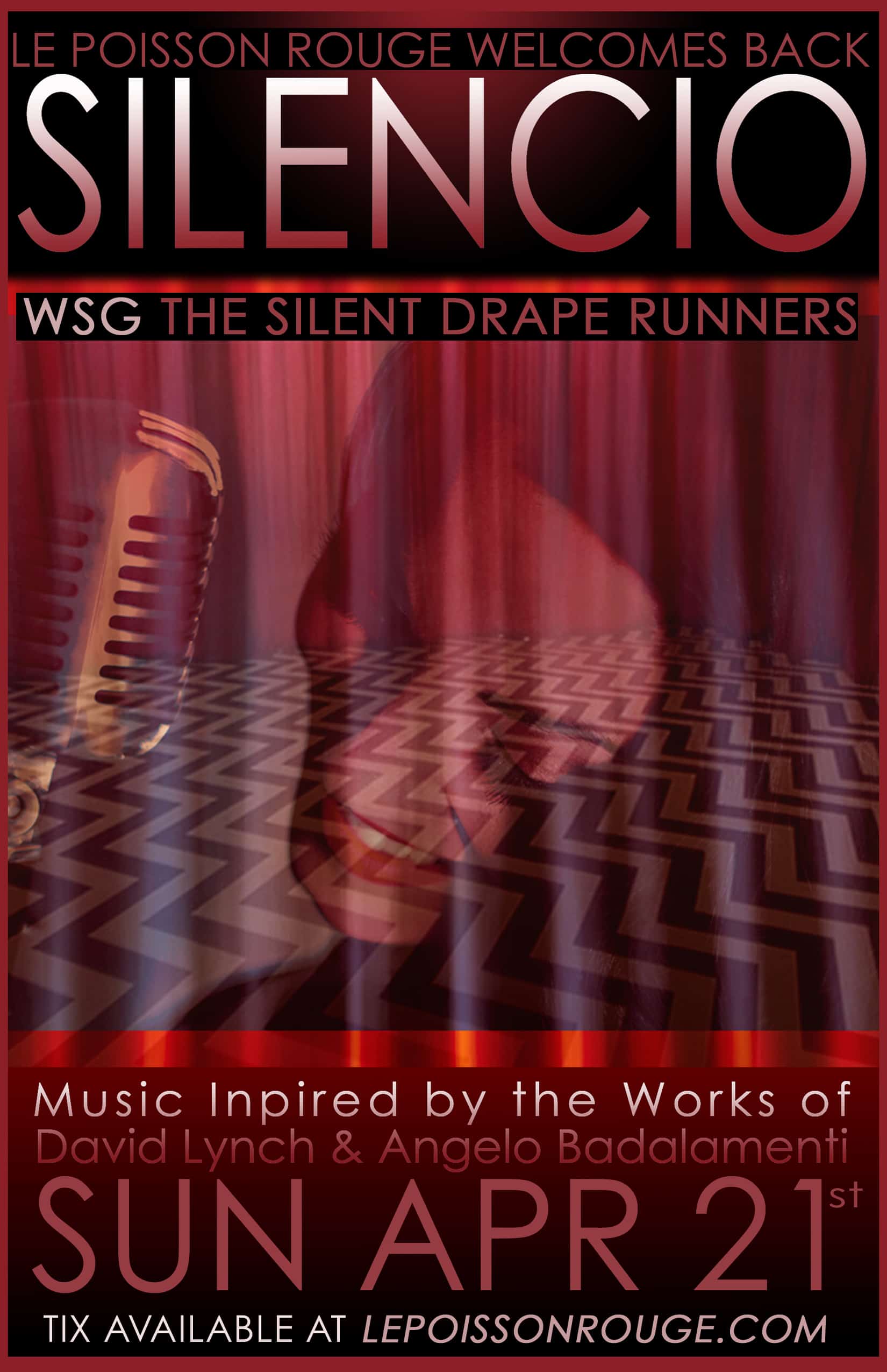 Silencio & Silent Drape Runners at Le Poisson Rouge