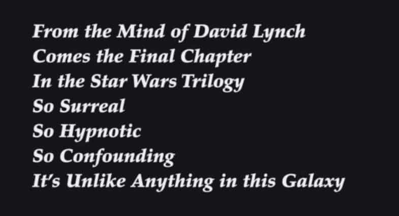 If David Lynch directed Return of the Jedi