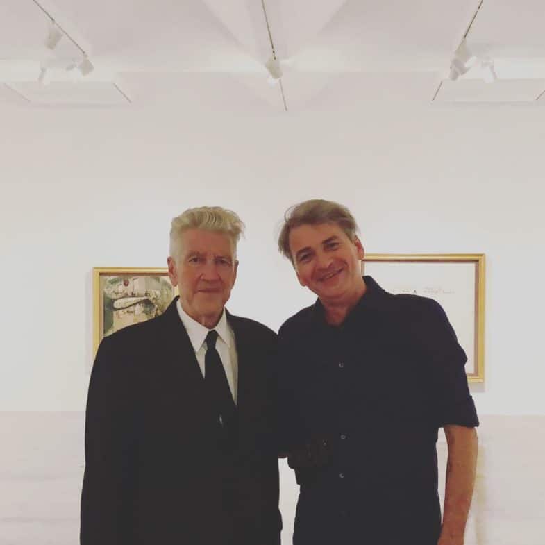 David Lynch with Stijn Huijts at I was a Teenage Insect at Kayne Griffin Corcoran