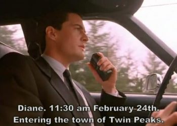 Entering the town of Twin Peaks