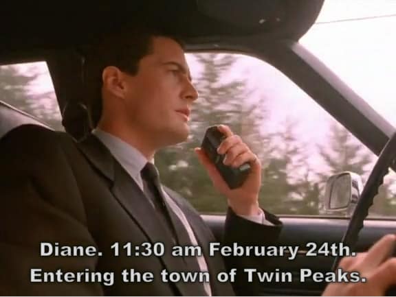 Entering the town of Twin Peaks