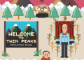 Twin Peaks meets Super Mario: Black Lodge and Welcome to Twin Peaks sign