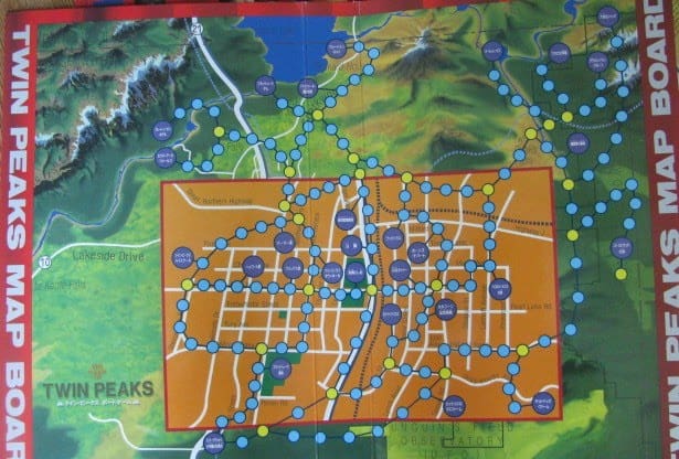 Twin Peaks Board Game map