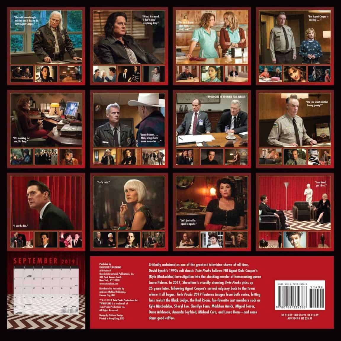 Twin Peaks 2019 Wall Calendar