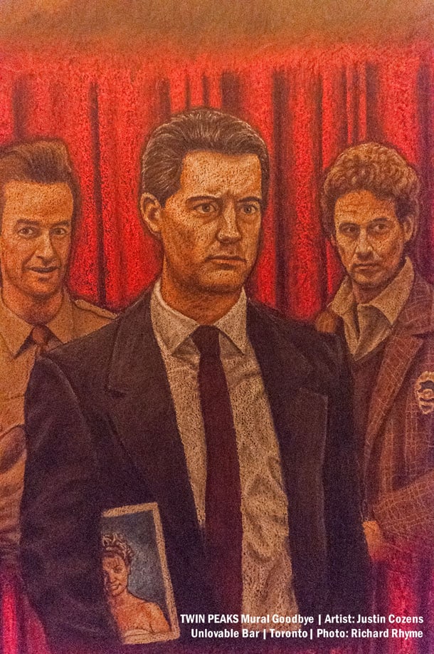 Dale Cooper - Twin Peaks chalk mural