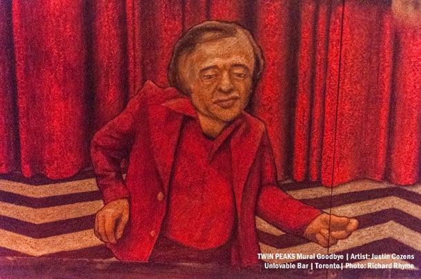 Man From Another Place - Twin Peaks chalk mural
