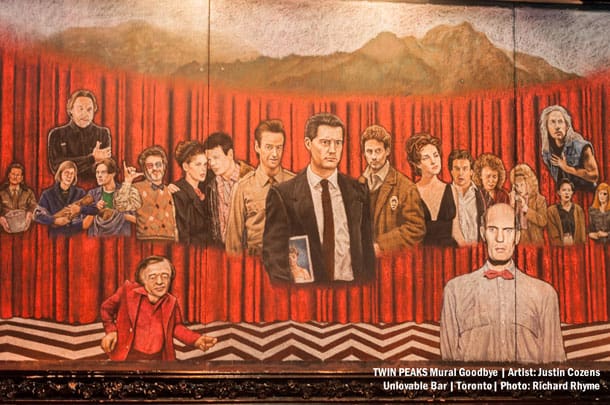 Twin Peaks chalk mural