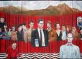 Twin Peaks chalk mural by Justin Cozens