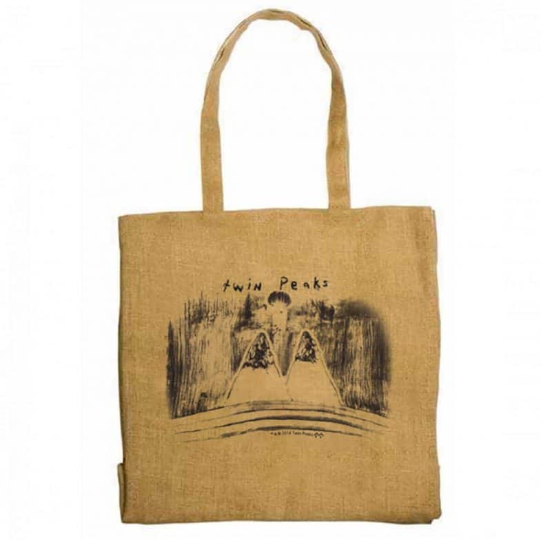 Twin Peaks mountains by David Lynch tote bag