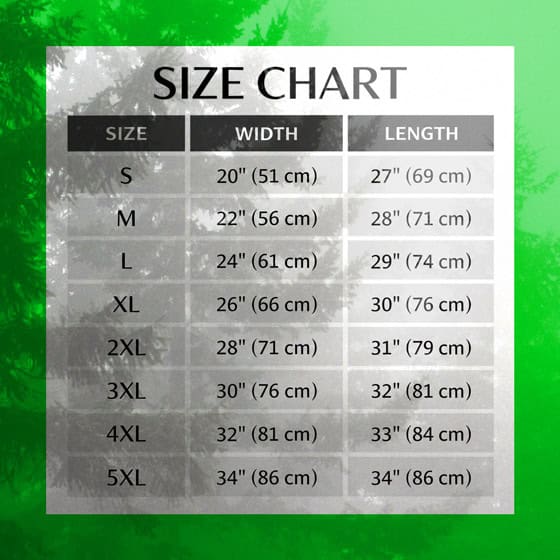 Twin Peaks / David Lynch Sweatshirt Size Chart Twin Peaks / David Lynch Sweatshirt Size Chart