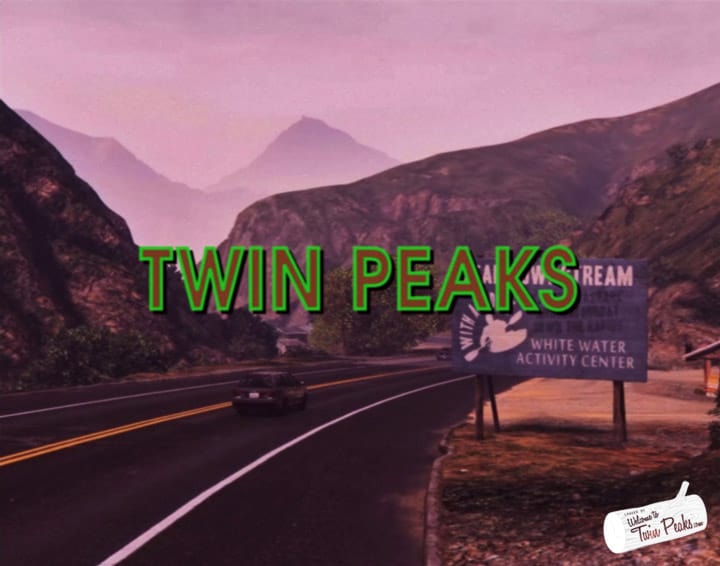 Twin Peaks intro recreated with Grand Theft Auto's Rockstar Editor