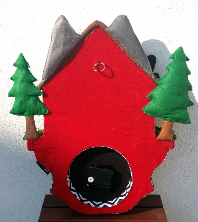 Twin Peaks handmade felt clock