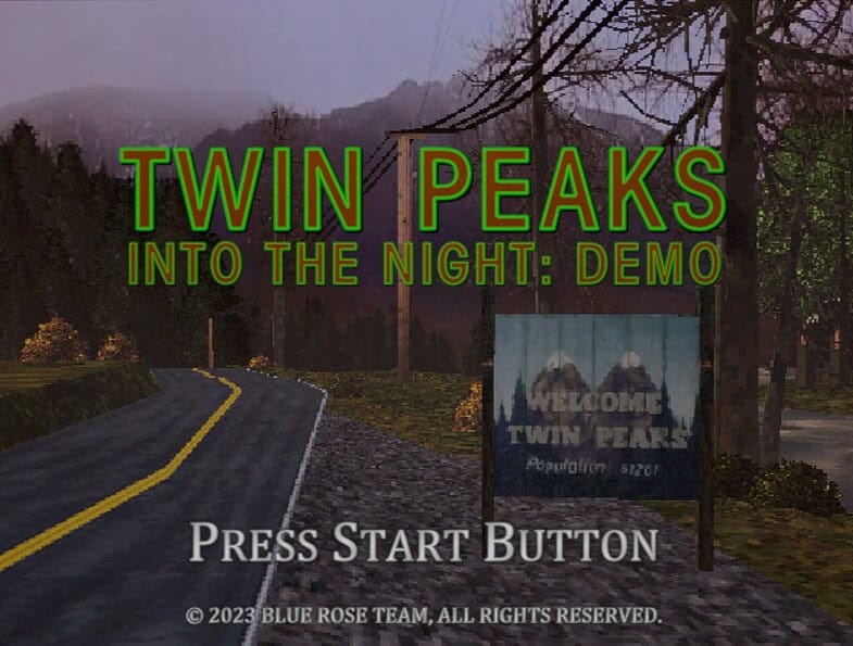 Twin Peaks Into The Night Demo Title Screen