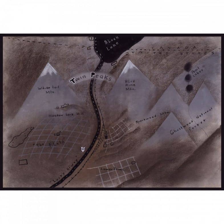 Twin Peaks map by David Lynch giclee 