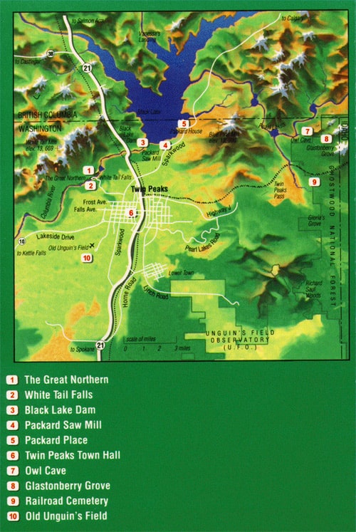 Twin Peaks guide map