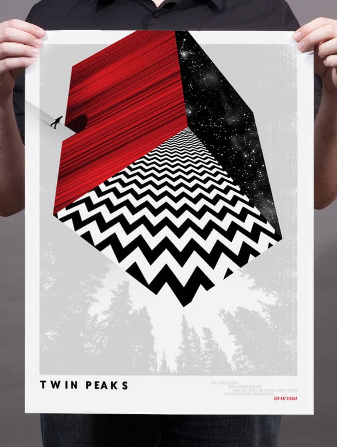 Sun-Ray Cinema's Twin Peaks Marathon poster by Sean Tucker