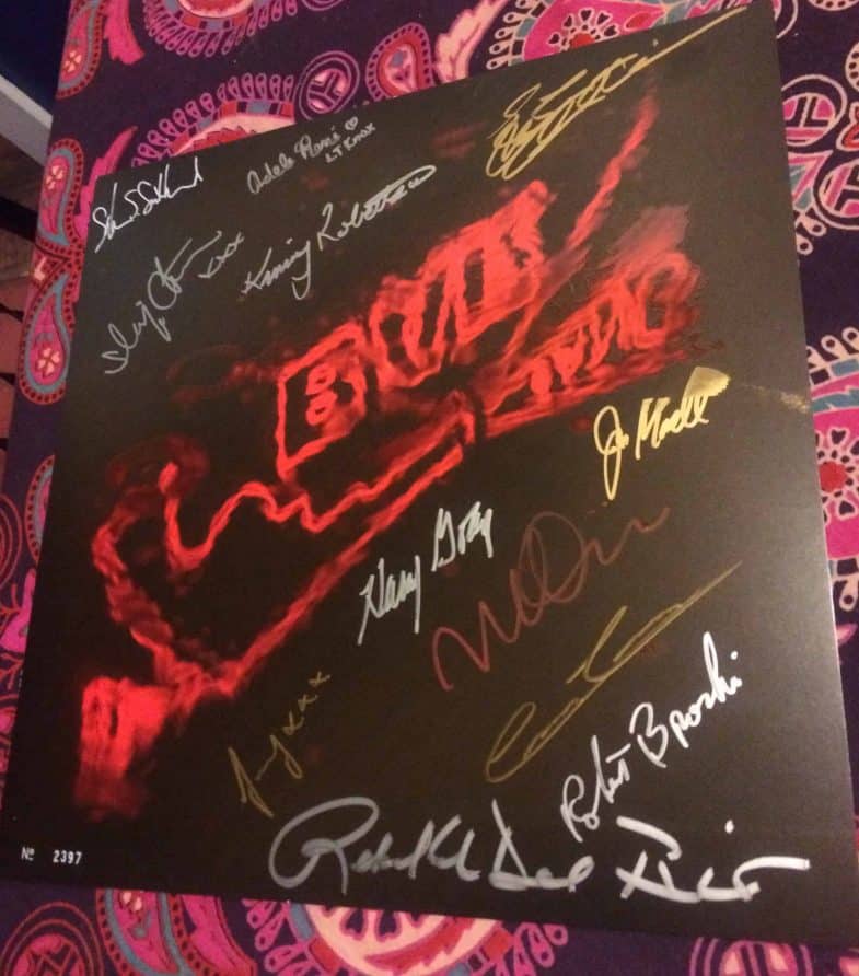 Autographed music from Twin Peaks album