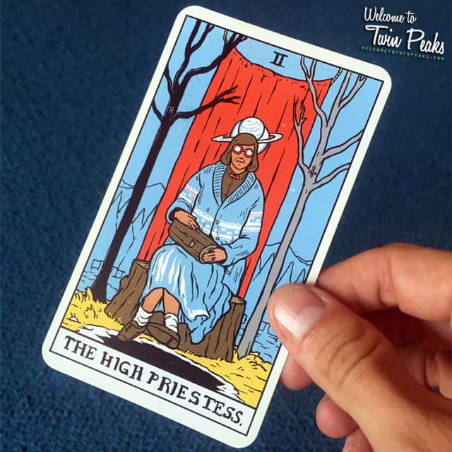 Twin Peaks tarot card deck: The High Priestess / The Log Lady