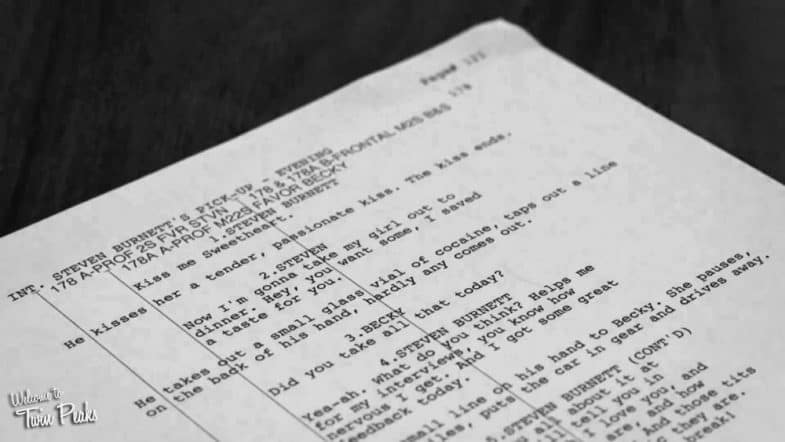 Twin Peaks Season 3 Part 5 script page