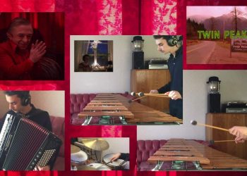 Twin Peaks Theme cover on marimba and accordion