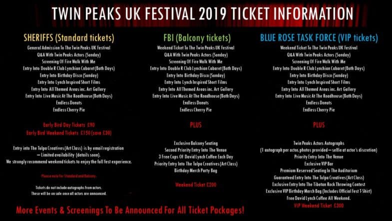 Twin Peaks UK Festival 2019 tickets are on sale
