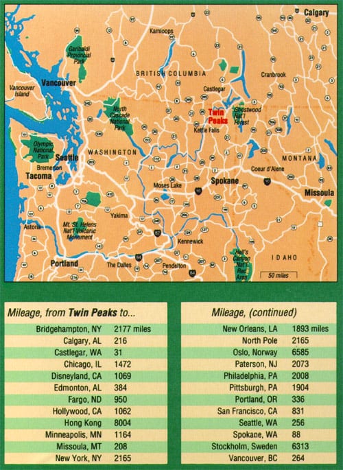 Twin Peaks, Washington map