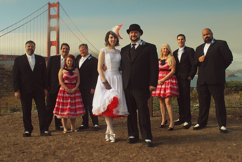 Twin Peaks wedding group portrait