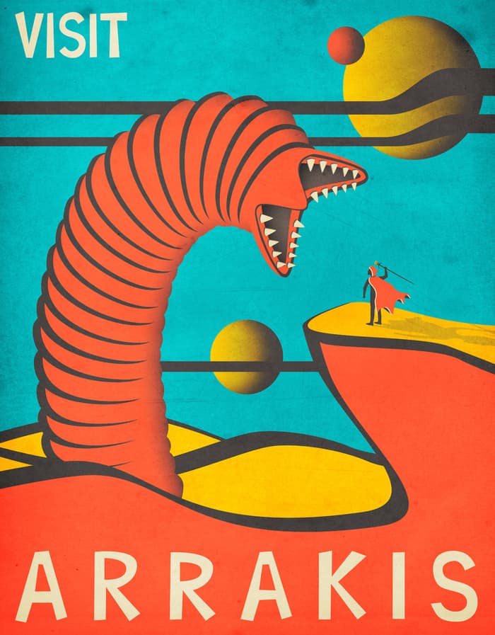 Visit Arrakis vintage travel poster