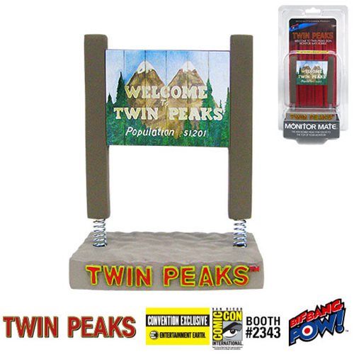 Welcome to Twin Peaks sign desktop bobble